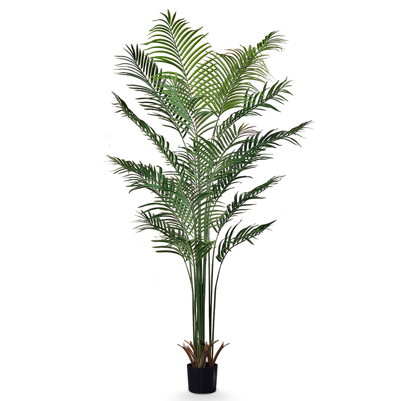 leflos 6ft large artificial Palm Tree set of 1, tall faux Dypsis Lutescens Plant with 18 Detachable Trunks, 72'' fake Tropical Areca Palm plant in pot, nice for indoor decor and housewarming gift